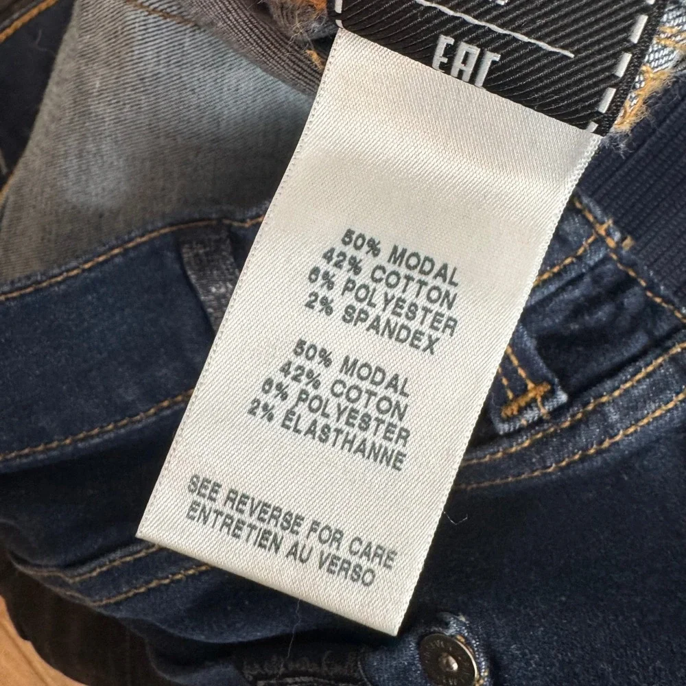 7 For All Mankind The Ankle Skinny Jeans Dark Wash Maternity Size 28‎